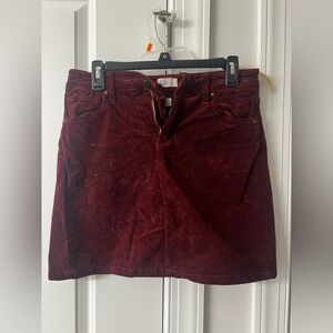 Market & Spruce Velvet Denim Mini Skirt